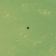 Shaded relief of the 58 km around Balāngīr, drawn from the GMTED2010 grid
