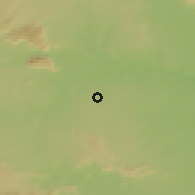 Shaded relief of the 58 km around Phusro, drawn from the GMTED2010 grid