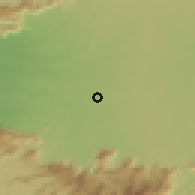 Shaded relief of the 60 km around Pollāchi, drawn from the GMTED2010 grid