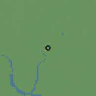 Shaded relief of the 58 km around Pujali, drawn from the GMTED2010 grid