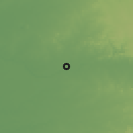 Shaded relief of the 58 km around Puna, drawn from the GMTED2010 grid