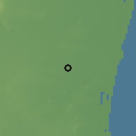Shaded relief of the 60 km around Pūnamallī, drawn from the GMTED2010 grid