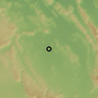 Shaded relief of the 59 km around Rājampet, drawn from the GMTED2010 grid