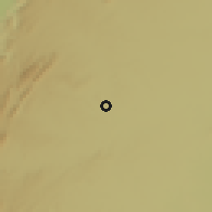 Shaded relief of the 58 km around Rājsamand, drawn from the GMTED2010 grid