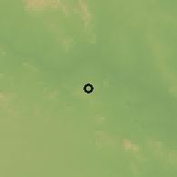 Shaded relief of the 59 km around Rāmagundam, drawn from the GMTED2010 grid
