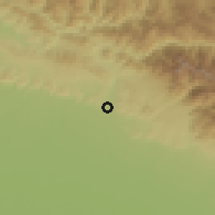 Shaded relief of the 56 km around Rāmnagar, drawn from the GMTED2010 grid
