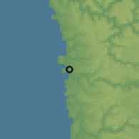 Shaded relief of the 59 km around Ratnāgiri, drawn from the GMTED2010 grid