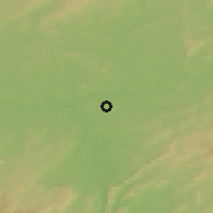 Shaded relief of the 58 km around Raurkela, drawn from the GMTED2010 grid