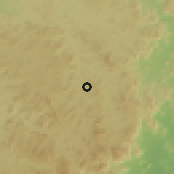 Shaded relief of the 58 km around Raurkela Industrial Township, drawn from the GMTED2010 grid