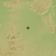 Shaded relief of the 59 km around Rāyachoti, drawn from the GMTED2010 grid