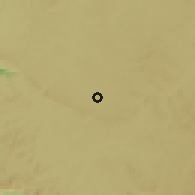 Shaded relief of the 59 km around Sāgar, drawn from the GMTED2010 grid