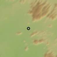 Shaded relief of the 60 km around Salem, drawn from the GMTED2010 grid