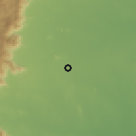 Shaded relief of the 60 km around Sankarankoil, drawn from the GMTED2010 grid