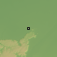 Shaded relief of the 58 km around Sāsarām, drawn from the GMTED2010 grid