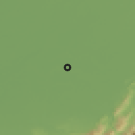 Shaded relief of the 57 km around Sibsāgar, drawn from the GMTED2010 grid