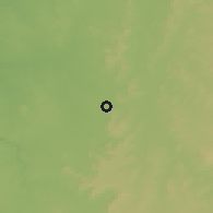 Shaded relief of the 58 km around Bānswāra, drawn from the GMTED2010 grid