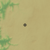 Shaded relief of the 59 km around Sirsi, drawn from the GMTED2010 grid