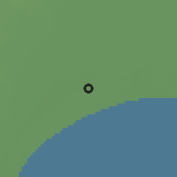 Shaded relief of the 59 km around Bāpatla, drawn from the GMTED2010 grid