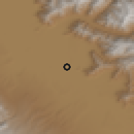 Shaded relief of the 55 km around Srīnagar, drawn from the GMTED2010 grid