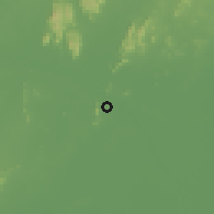 Shaded relief of the 59 km around Tādepalle, drawn from the GMTED2010 grid