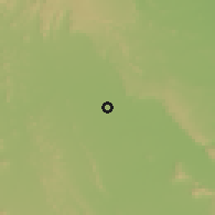 Shaded relief of the 59 km around Tādpatri, drawn from the GMTED2010 grid
