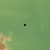 Shaded relief of the 60 km around Tirunelveli, drawn from the GMTED2010 grid