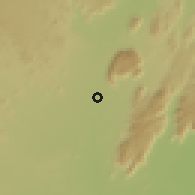 Shaded relief of the 60 km around Tirupathur, drawn from the GMTED2010 grid