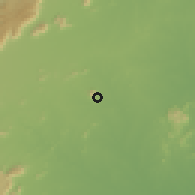 Shaded relief of the 60 km around Tiruvannāmalai, drawn from the GMTED2010 grid