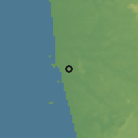 Shaded relief of the 60 km around Udupi, drawn from the GMTED2010 grid