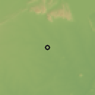 Shaded relief of the 58 km around Bargarh, drawn from the GMTED2010 grid