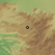Shaded relief of the 60 km around Vālpārai, drawn from the GMTED2010 grid