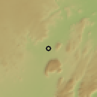 Shaded relief of the 60 km around Vāniyambādi, drawn from the GMTED2010 grid