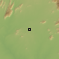 Shaded relief of the 60 km around Velampalaiyam, drawn from the GMTED2010 grid