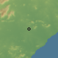 Shaded relief of the 59 km around Vizianagaram, drawn from the GMTED2010 grid