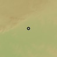 Shaded relief of the 58 km around Warud, drawn from the GMTED2010 grid