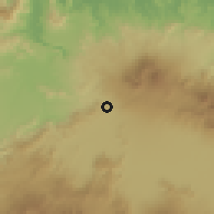 Shaded relief of the 60 km around Cimahi, drawn from the GMTED2010 grid