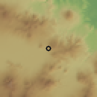 Shaded relief of the 60 km around Cimanggung, drawn from the GMTED2010 grid