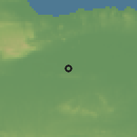 Shaded relief of the 60 km around Babat, drawn from the GMTED2010 grid