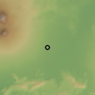 Shaded relief of the 60 km around Delanggu, drawn from the GMTED2010 grid