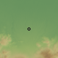 Shaded relief of the 60 km around Depok, drawn from the GMTED2010 grid