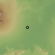 Shaded relief of the 60 km around Gatak, drawn from the GMTED2010 grid