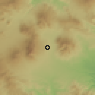 Shaded relief of the 60 km around Jamanis, drawn from the GMTED2010 grid