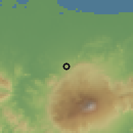 Shaded relief of the 60 km around Balapulang, drawn from the GMTED2010 grid