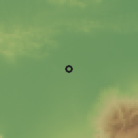 Shaded relief of the 60 km around Jombang, drawn from the GMTED2010 grid