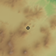 Shaded relief of the 60 km around Kadungora, drawn from the GMTED2010 grid