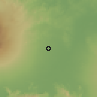 Shaded relief of the 60 km around Kartosura, drawn from the GMTED2010 grid