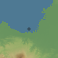 Shaded relief of the 60 km around Kendal, drawn from the GMTED2010 grid