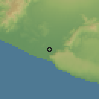 Shaded relief of the 60 km around Bambanglipuro, drawn from the GMTED2010 grid