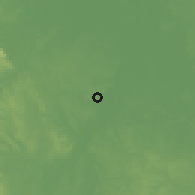 Shaded relief of the 60 km around Kota Pinang, drawn from the GMTED2010 grid