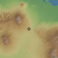 Shaded relief of the 60 km around Lawang, drawn from the GMTED2010 grid